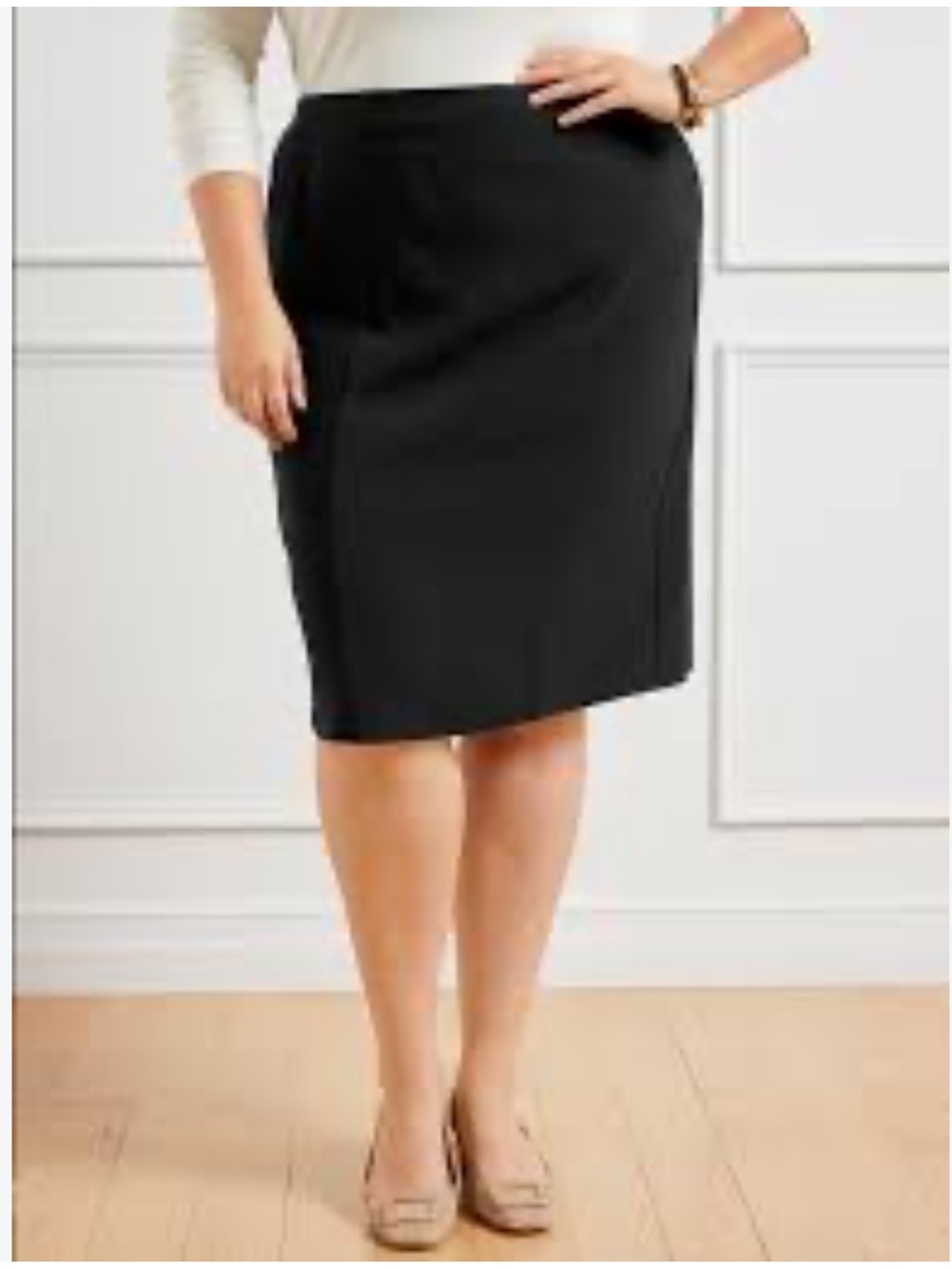 NWT-Talbots BLACK Pencil Skirt - Tailored Workwear